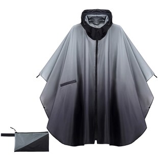 摩托雨衣户外骑行徒步登山露运动斗篷雨衣涤塔夫营连帽雨披