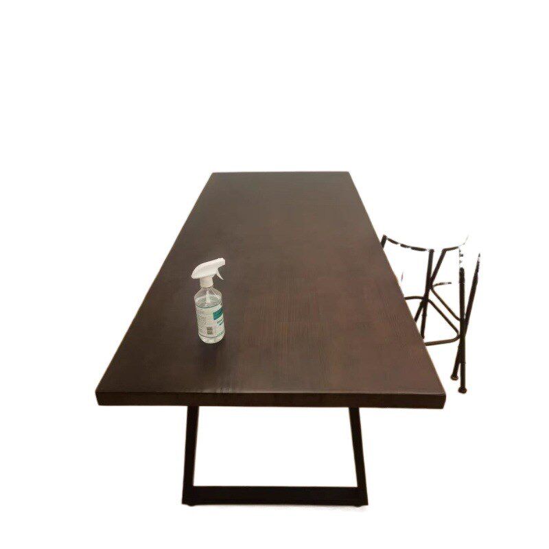 CH美式实木餐桌简约现代家用饭桌长方形餐桌椅组合铁艺桌工业风餐