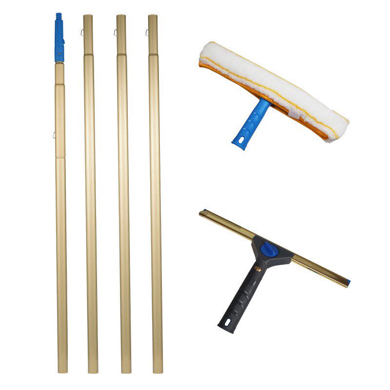 擦玻璃加长伸缩杆家用搽刷窗户刮水器洗门头外墙高层清洁工具