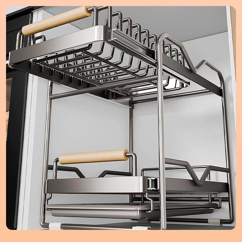 厨房碗架收?置纳架橱柜内抽拉抽家屉式拉篮用多功能碗碟Fh($p&aq,厨房/烹饪用具,抹布架/厨房清洁收纳架,淘宝优惠券,粉丝福利购,淘宝优惠卷