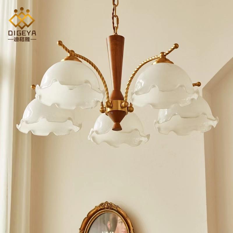 美式复古客厅餐厅吊19灯v胡桃木intag艺e木别墅样板卧间室灯具