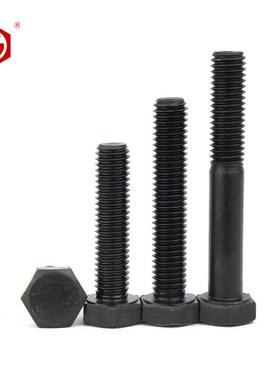 发黑82.9级外六角螺丝全牙细牙g57b6通用款加长高强度六角头螺栓M