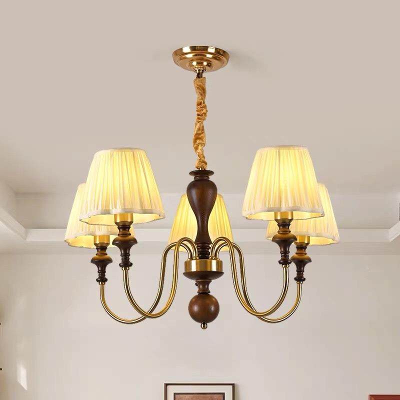 美式主复古南洋客厅吊灯实木白蜡木卧布175艺灯罩风中古灯法式室,家装灯饰光源,智能吊灯,淘宝优惠券,粉丝福利购,淘宝优惠卷