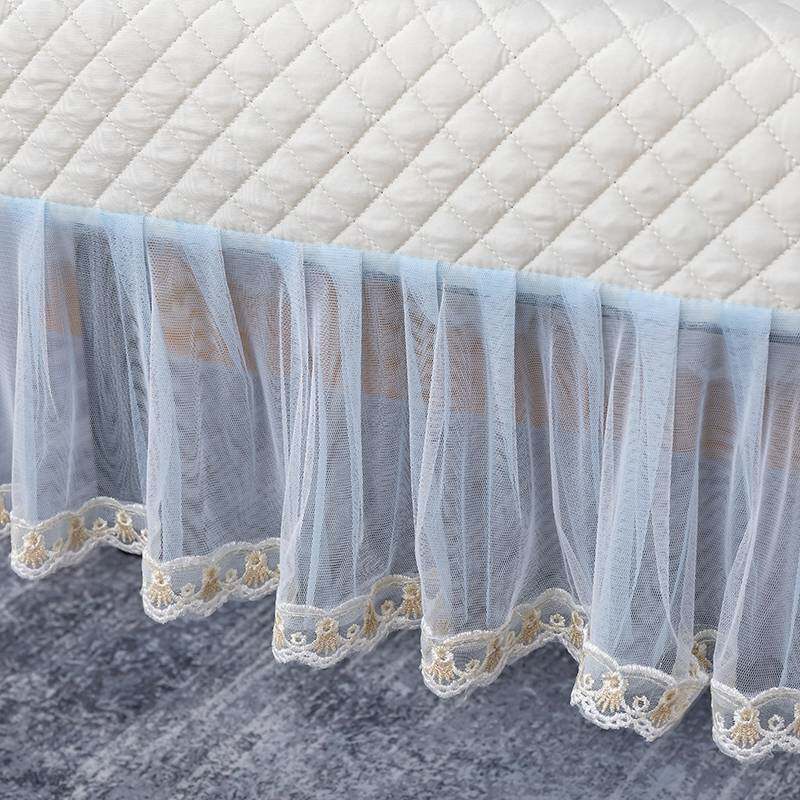 典雅法式白色蕾丝钢琴防尘罩全罩高档轻奢刚琴凳罩电子钢琴套之新