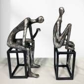 思考者沉思者人物艺术雕塑摆设树脂家居装 饰品书房书架桌面摆件