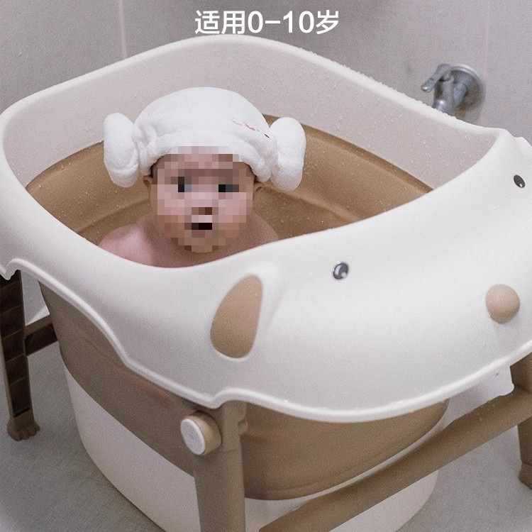 ?厂家直销婴儿洗澡盆家用宝宝泡澡桶塑料桶儿童折叠浴桶盆宝宝浴