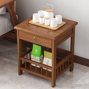 床头柜见详情简约小型室床边柜房间收实纳置物边几架柜卧子竹木新