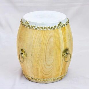 椿木鼓白茬大鼓黄牛皮战鼓原木色鼓寺院鼓