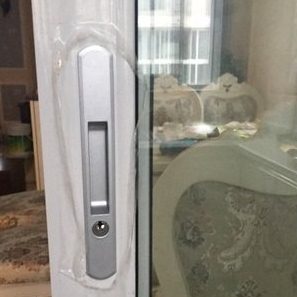 平开加厚90双面钩锁 铝合金移门勾锁推拉门锁扣纯铜锁芯隔断移门