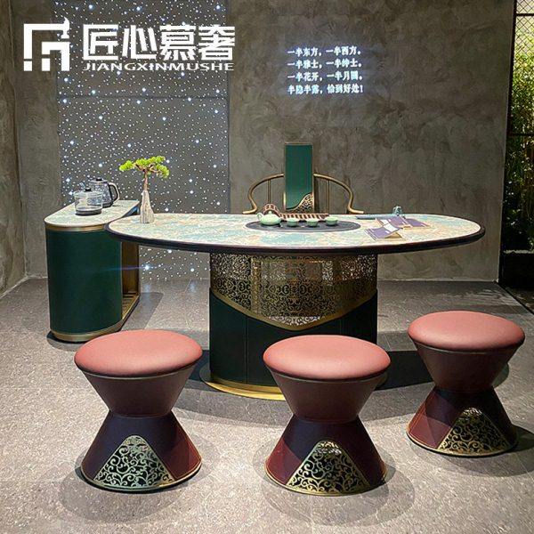 轻奢国潮新中式岩板茶桌椅组合客厅会所2024新款乌金木雕花茶台,住宅家具,家用茶台/茶桌,淘宝优惠券,粉丝福利购,淘宝优惠卷