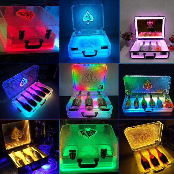酒吧私人定制酒杯具箱 VIP专属专享杯具高档礼品酒盒发光贵宾酒具