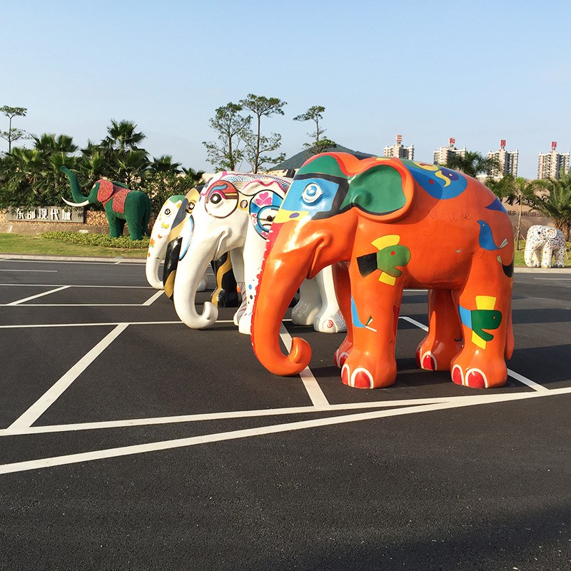 力必特玻璃钢彩绘大象小区景点商业广场城市地标大型观景摆件雕塑