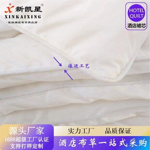 四星级酒店民宿被芯防羽布羽丝绒春秋被冬被夏凉被子加厚