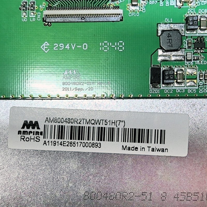 7英寸TTL40Pin液晶屏AM800480R2TMQWT51H(7)分辨率工控显示屏