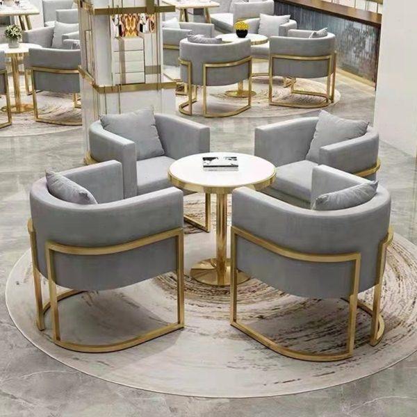 简约圆形大理石餐桌咖啡桌轻奢洽谈桌多功能售楼处接待休闲小圆桌,住宅家具,大理石餐桌,淘宝优惠券,粉丝福利购,淘宝优惠卷