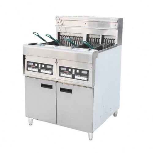 商用立式大容量电炸锅薯条油条油炸机  商用立式三缸四筛电炸炉