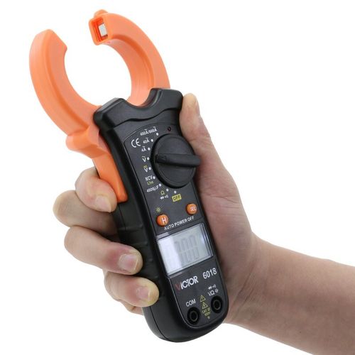 胜利 钳形表VC6018 钳形表 数字电流表 2A-600A 电容背夸张潮