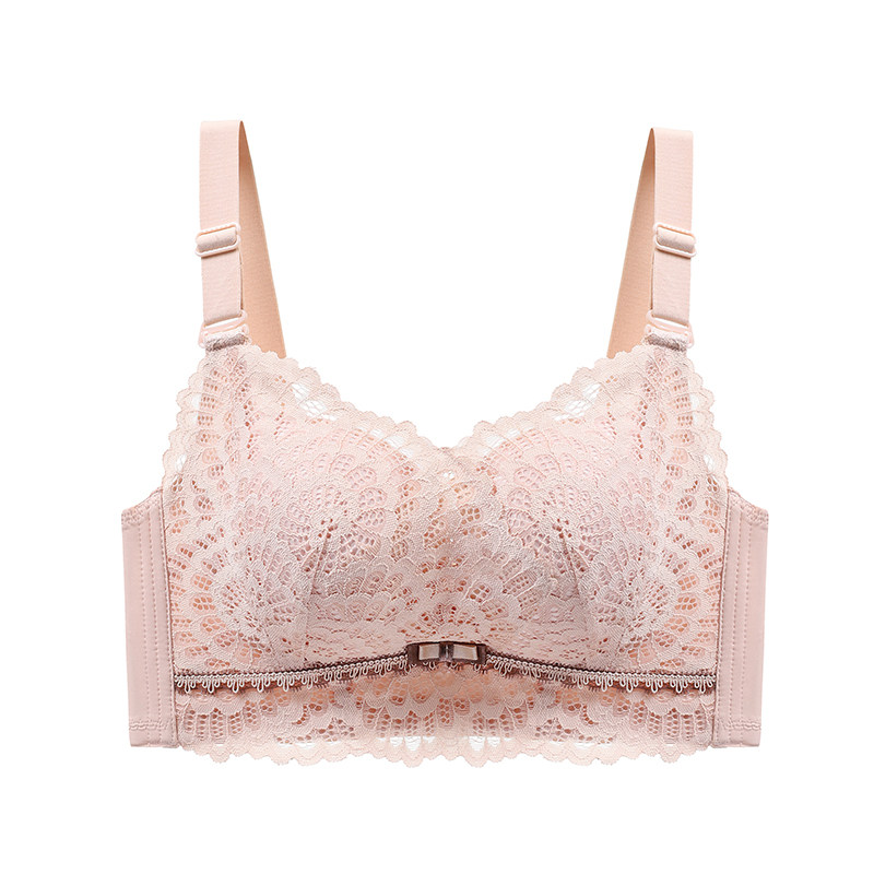 内衣女小胸聚拢平胸专用加厚显大aa杯胸罩上托超厚蕾丝无钢圈文胸