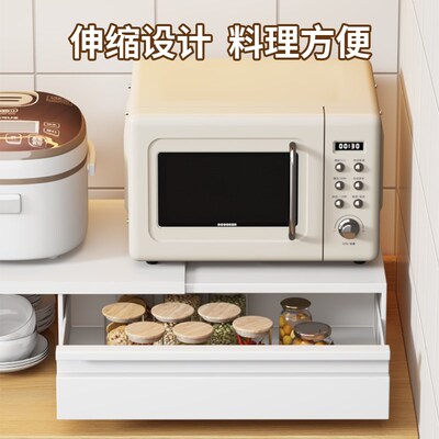 厨房微波炉置物架支架台面烤箱上方托盘托架电饭锅架子电器收纳架