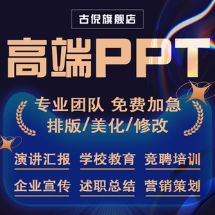 高端ppt代制作排版美化修改企业宣传述职汇报告竞聘演讲代写代做