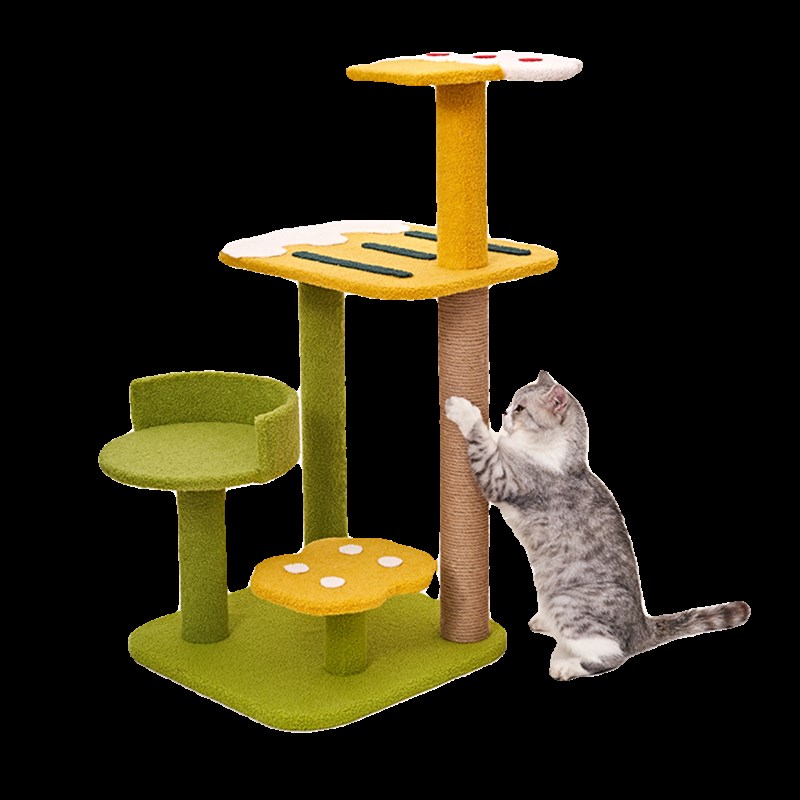 冬季保暖猫爬架猫窝抓柱一体大型小户型剑麻猫树猫抓板玩具
