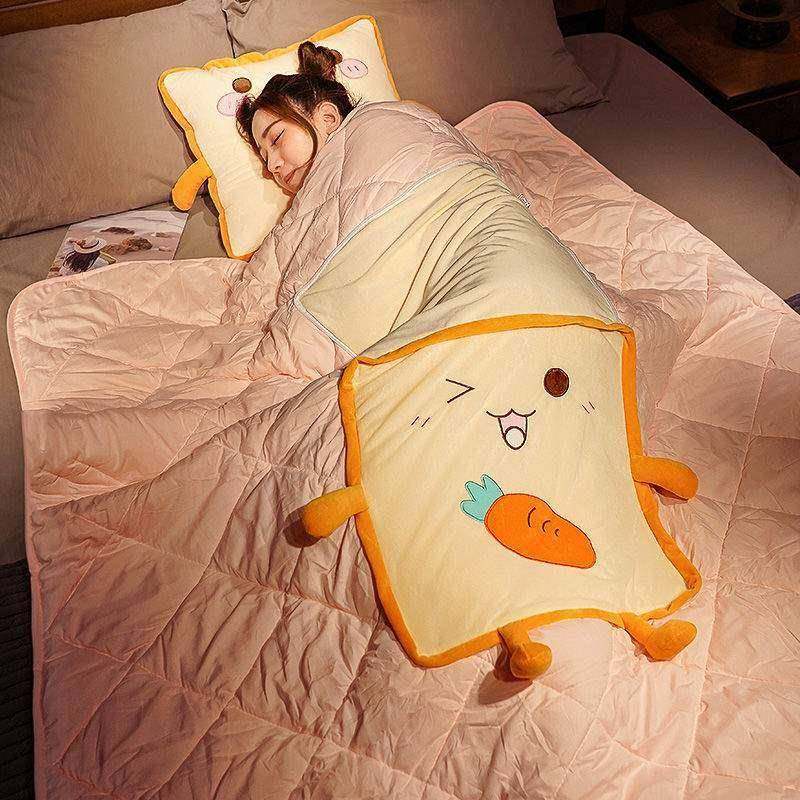 枕卡通888吐司抱子两用二合一午休被厚汽车折叠车用枕头办公加室,居家布艺,抱枕被,淘宝优惠券,粉丝福利购,淘宝优惠卷