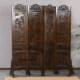 中002空式 雕仿古香樟木雕刻折屏实木公室遮挡屏风纯实办木镂花隔