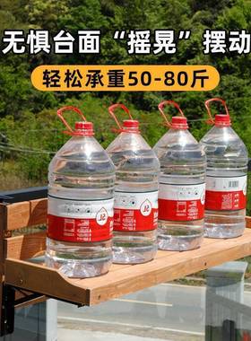 阳台休小吧台挂栏QAR杆上的折叠吧架实木小户台悬挂型家用折闲叠