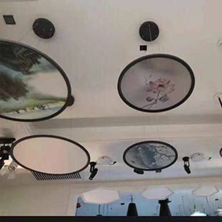 LED办公室吊灯 工程灯简约大尺寸圆形厂房商业照明工业办公室吊灯