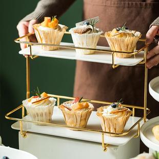 欧式甜品台子糕陶瓷盘展示架摆件甜点摆台5bxtz7bC蛋盘架子下午茶