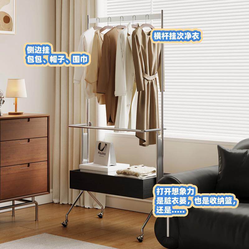 中古转收纳挂架落地式卧室家衣用内可移动衣帽角架实木GSP服简易