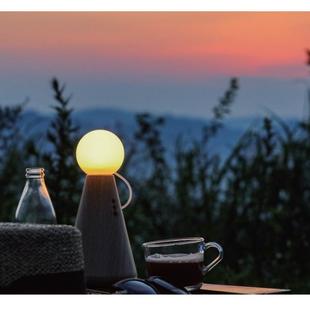 跨境新款你氛开围灯交互关人偶小602夜灯户外木头床人头台灯迷充