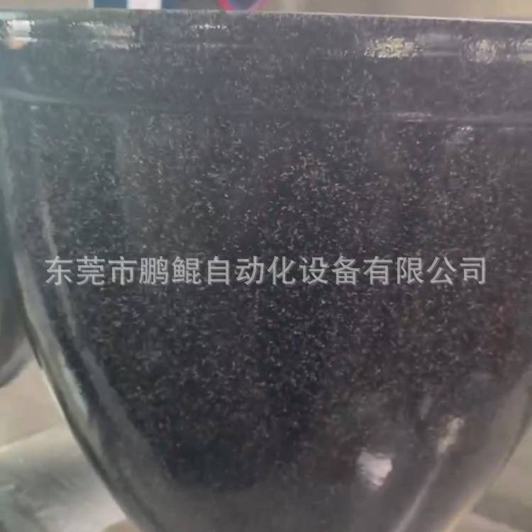福建福州塑胶花盆两涂撒点喷漆设备 花盆喷涂机带吸盘功能省工装