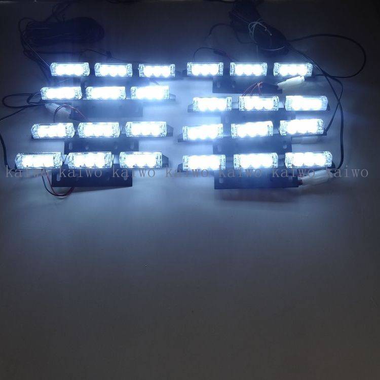03025 72LED爆闪灯一拖八LED高亮度中网灯 频闪灯. 8X9LED爆闪灯