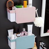 浴室置物架免打孔卫生间置物架壁挂吸壁式 洗手间厕所洗漱台收纳架