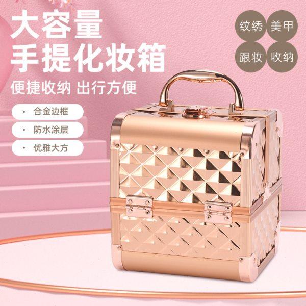 多功能手提便携化妆箱大容量带镜子三层美容美甲美睫化妆箱,收纳整理,化妆箱/盒,淘宝优惠券,粉丝福利购,淘宝优惠卷