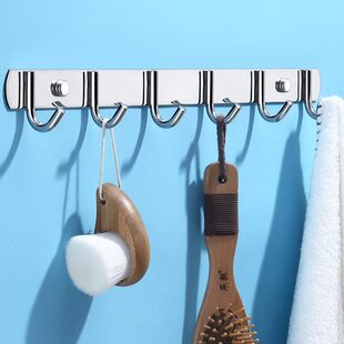 挂衣钩不锈钢304挂钩衣挂家用墙上免打孔挂衣架浴室厨房粘钩 壁挂