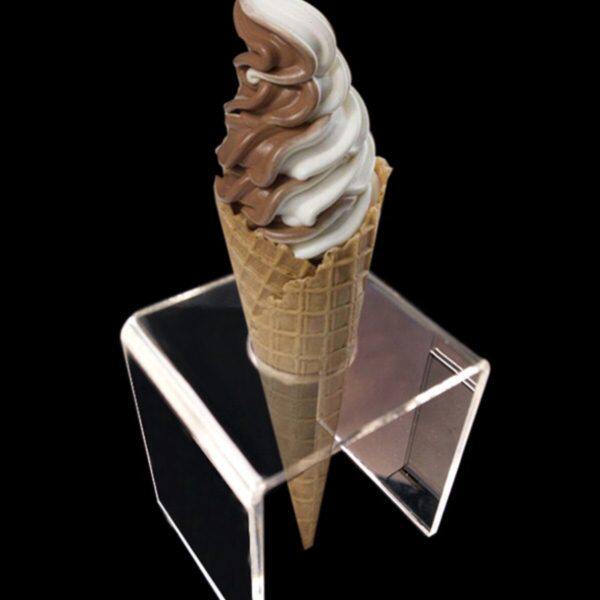 甜筒冰淇淋架子脆蛋筒架亚克力展示架透明雪糕架U型陈列架可定制