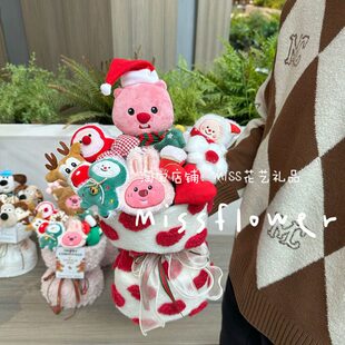 可爱创意海狸loopy玩偶公仔花束男生女生闺蜜毕业生日圣诞节礼物