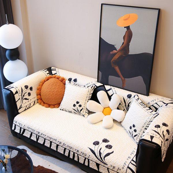 敏顺郁金香高级感沙发垫英伦风简约现代条纹沙发盖布防滑套罩巾,居家布艺,沙发垫,淘宝优惠券,粉丝福利购,淘宝优惠卷