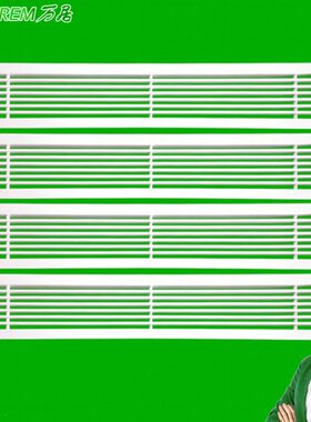 0度线条出风口集成吊顶百叶窗铝合金空调格栅进风口黑色加厚定制