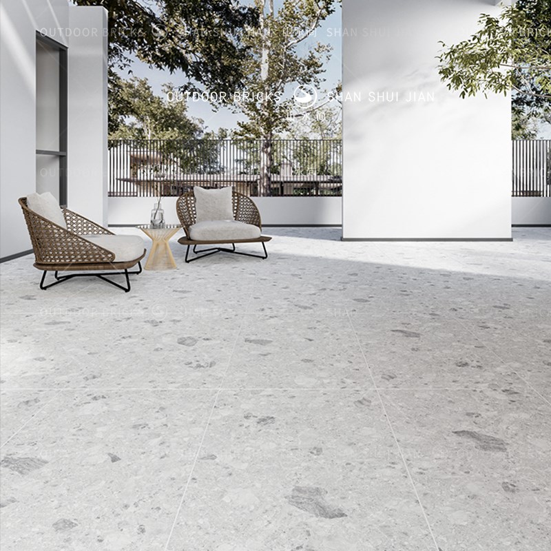 室外庭院地砖水j磨石瓷砖花园露台地铺石防滑院子地面砖户外石英