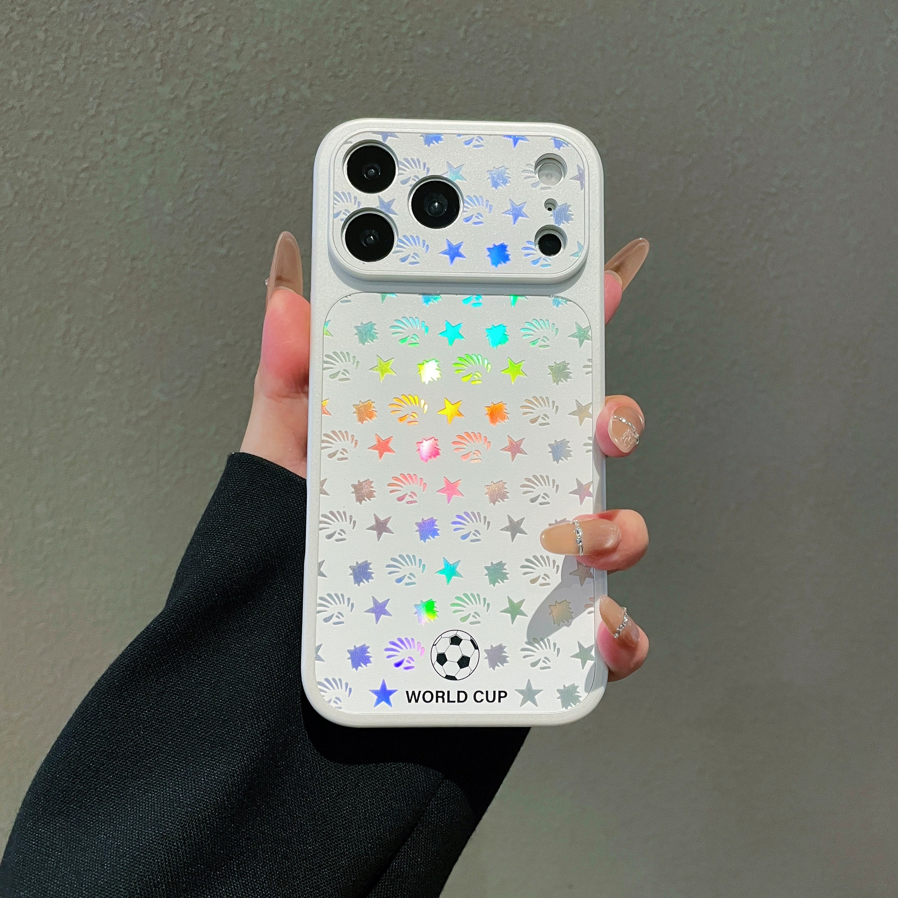 散热抗指纹适用苹果17手机壳新款iphone17promax镭射足球图案16ProMax全包防摔15Pro磨砂磁吸14pro情侣保护壳