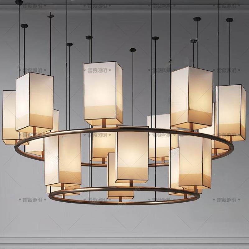 新包中279式餐饮包间吊灯20厅25年款大气中国新风禅意茶室厢餐吊