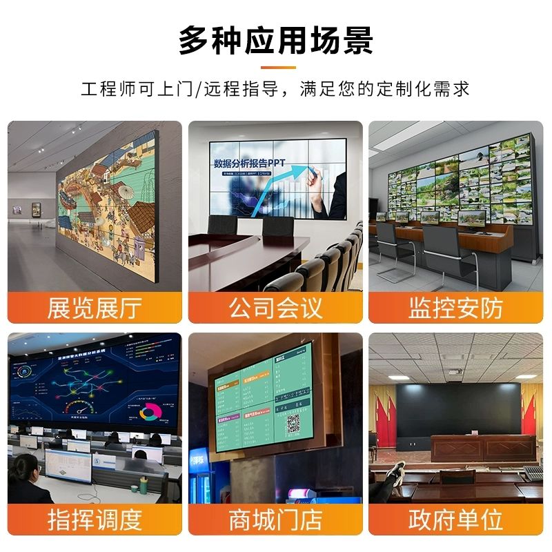 液晶拼接屏49/55寸会议监控高清超薄大屏定制LCD京东方液晶拼接屏