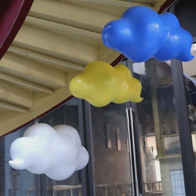 天花板挂件吊顶装饰楼p梯悬挂创意空中彩色大云朵幼儿园走廊热气