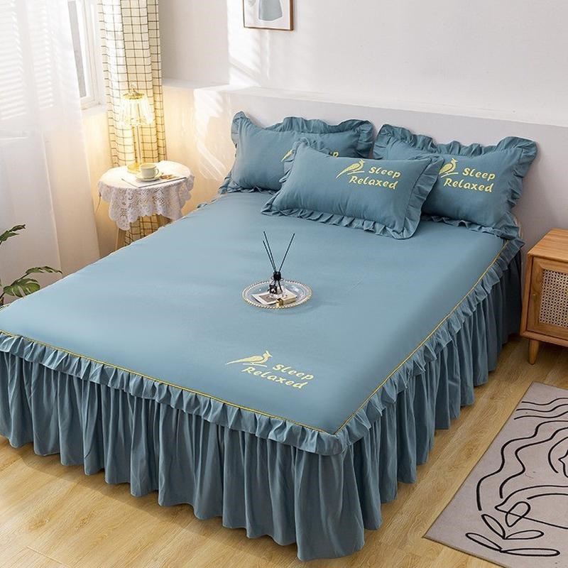床裙式床罩单件防尘保护套1.x5m1.8米2床笠床单防滑床套罩棉
