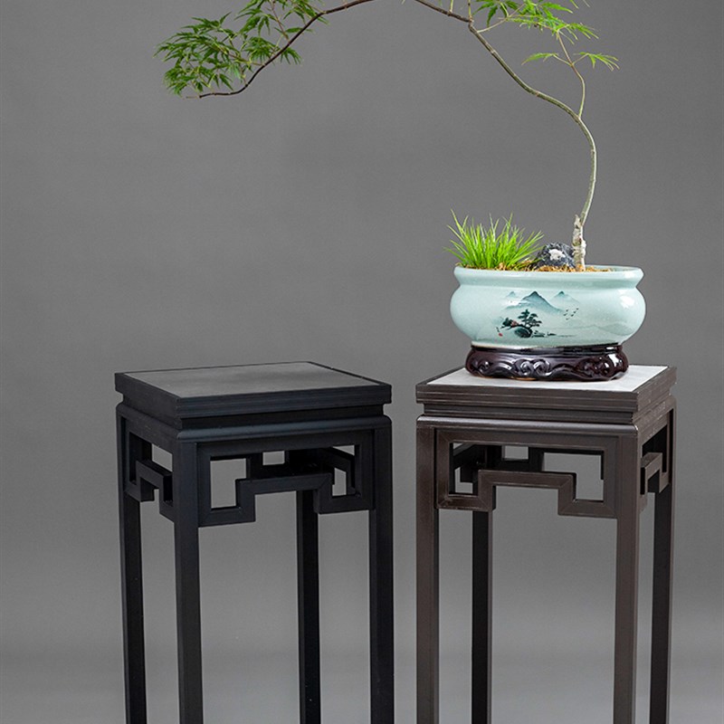 户外铝合桌盆景茶几厂p家金中式花架实庭院便携几架桌椅用茶架大