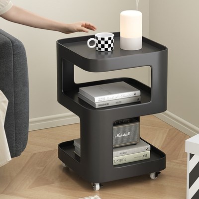 可移动沙发边几侧边柜小茶几2024新款K铁艺床边小桌子推车置物架