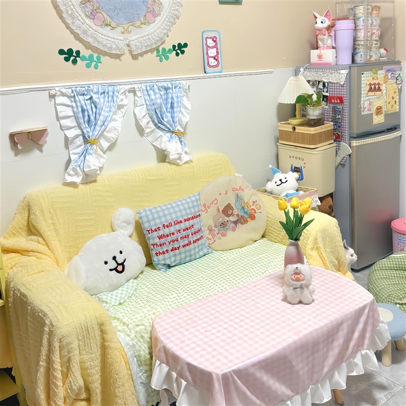 线 线条狗抱枕大靠背客厅沙发坐垫卧室床头靠枕可爱卡U通装饰毛绒